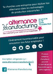 Le lycée participe à – Manufacturing alternance- le 26 avril à la Trocardière à Rezé (44)